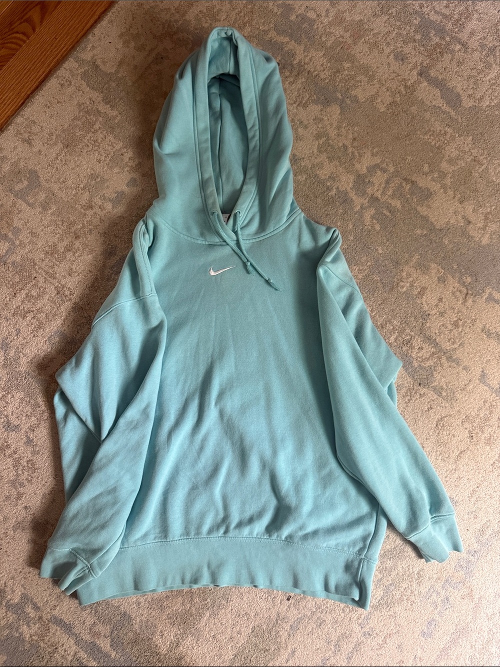Nike Teal Pullover Hoodie with White Swoosh